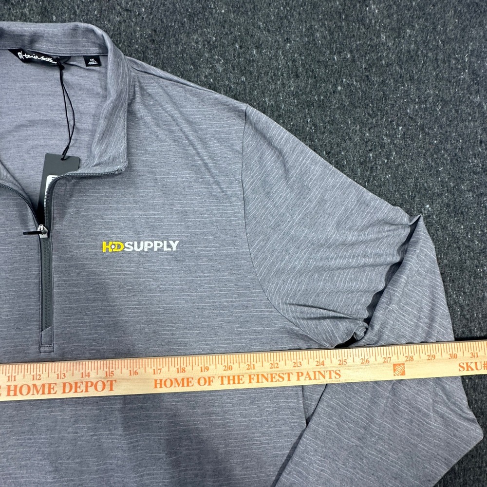 Travis Mathew Crestview 1/4 Zip Men XXL Grey Heather Performance HD Supply Logo - Picture 4 of 10
